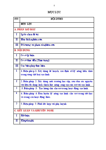 SKKN Một số biện pháp giúp trẻ 4-5 tuổi học tốt hoạt động tạo hình trong trường mầm non