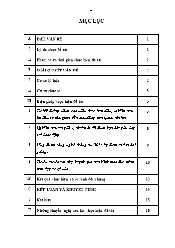 SKKN Một số biện pháp nâng cao chất lượng cho trẻ 4-5 tuổi làm quen với tác phẩm văn học trong thời gian nghỉ dịch tại nhà