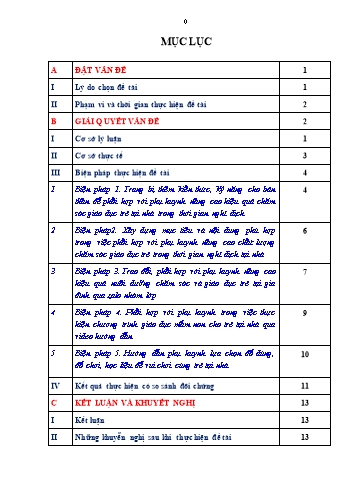 SKKN Một số biện pháp phối hợp với phụ huynh để chăm sóc và giáo dục trẻ 4-5 tuổi trong thời gian trẻ nghỉ dịch tại nhà